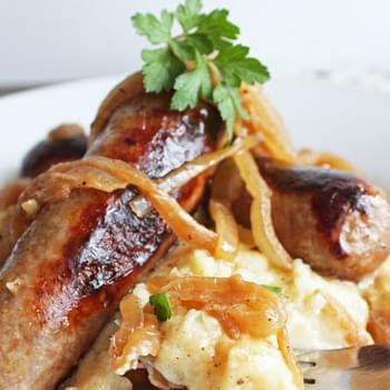 Bangers and Mash (Low Carb and Gluten Free)