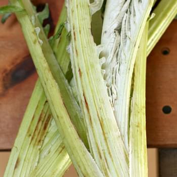Prepping and Blanching Cardoon