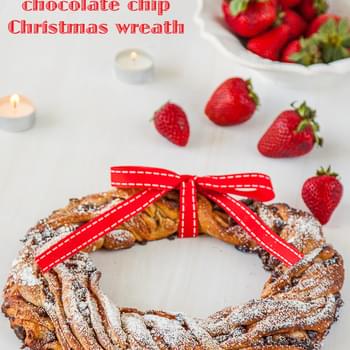 Strawberry & Chocolate Chip Christmas Wreath
