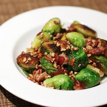 Brussels Sprouts with Prosciutto and Pecans