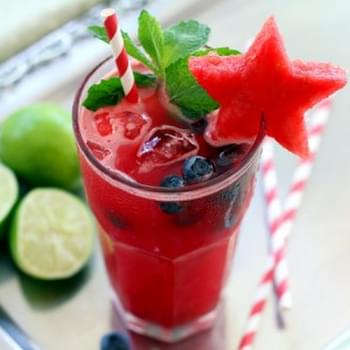 Watermelon Blueberry Mojito - The Perfect Sundowner {no sugar added)