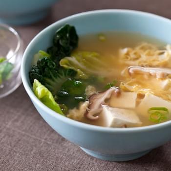 Tofu and Mushroom Miso Soup