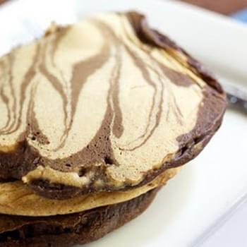 Peanut Butter Chocolate Swirl Pancakes