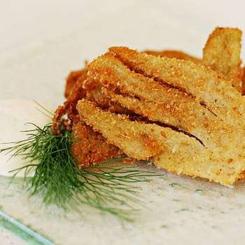 Parmesan-Crusted Fennel Fritters with Meyer Lemon Dip
