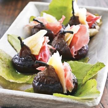 Grilled Figs with Dry Jack and Prosciutto