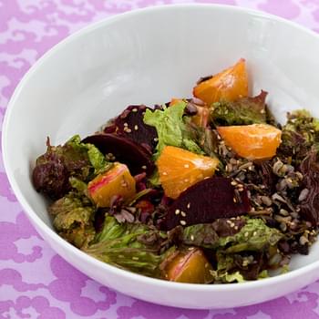 Wild Rice Salad With Oranges & Roasted Beets