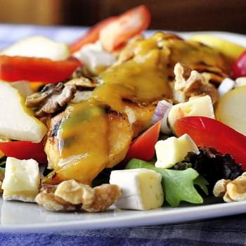 Honey Dijon Chicken Salad with Brie and Walnuts