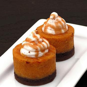 Spiced Pumpkin Cheesecake with Bourbon Whip Cream