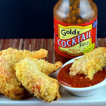 Baked Coconut “Shrimp” with Gold’s Cocktail Sauce