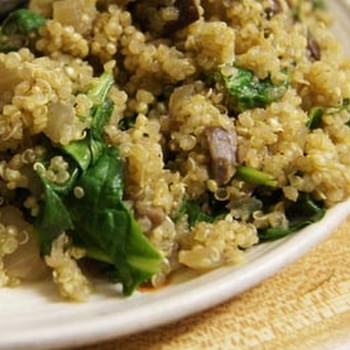 Mushroom & Spinach Quinoa “Risotto”