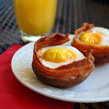 Bacon, Egg and Toast Cups