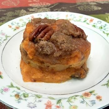 Sweet Potato & Apple Casserole w/ Pecan Crunch Topping