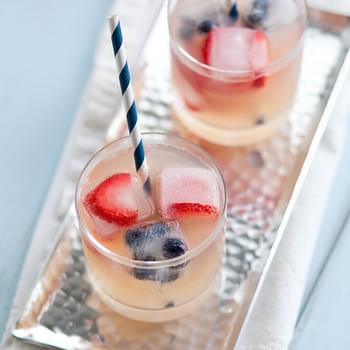 Sparkling Lemonade with Fresh Berry Ice