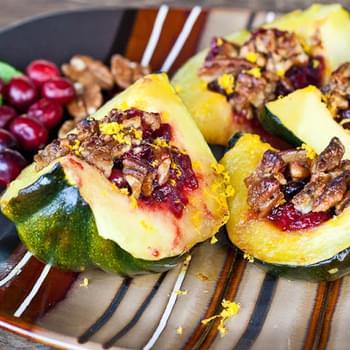 Roasted Squash with Cranberry Crumble