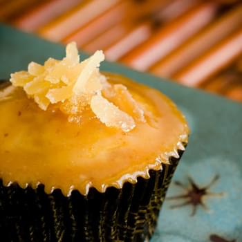 Ginger Pear Cupcakes with Miso Salted Caramel