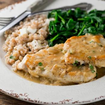 Chicken in Buttered White Wine Pan Sauce