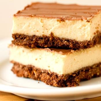 Chocolate & Peanut Butter Cheesecake Bars