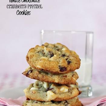 White Chocolate Cranberry Pretzel Cookies (Jumbles)