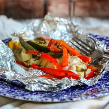 Foil-Baked Fish with Summer Veggies