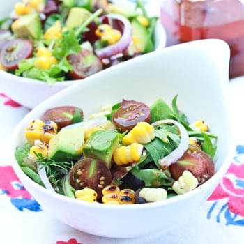 Grilled Corn Salad with Smokey Paprika Vinaigrette