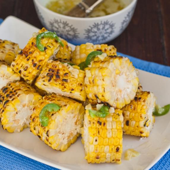 Corn with Jalapeno-Garlic Butter