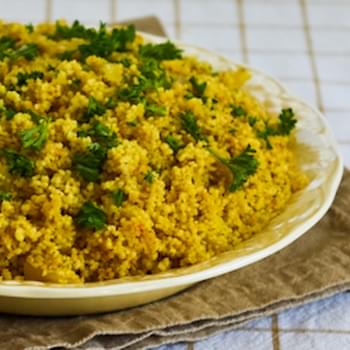 Whole Wheat Couscous with Saffron and Onions