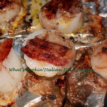 Grilled Bacon wrapped Scallop