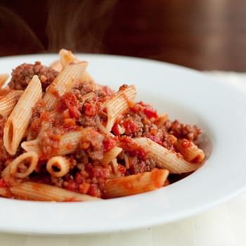 Penne with Hearty Beef Ragu