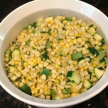 Corn and Zucchini Salad with Chives