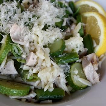 Lemon Orzo with Snap Peas and Zucchini