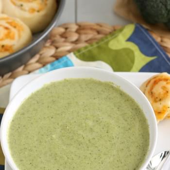 Lightened Up Broccoli-Cheddar Soup