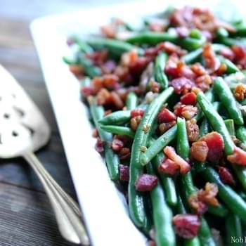 Fresh Green Beans with Bacon and Shallots