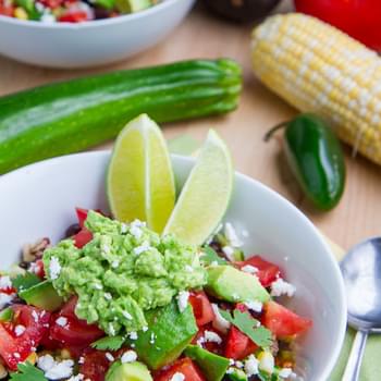 Summer Vegetable Quinoa Burrito Bowls with Corn, Zucchini and Black Beans