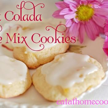 Pina Colada Cake Mix Cookies