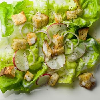 Bibb Salad with Buttermilk Pepper Dressing
