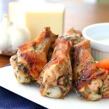 Garlic Parmesan Wings (Low Carb) - adapted from Steamy Kitchen