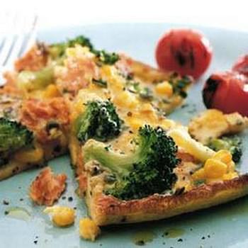 Salmon Frittata with Broccoli