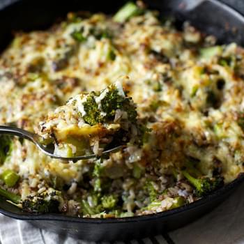 Broccoli, Cheddar and Wild Rice Casserole