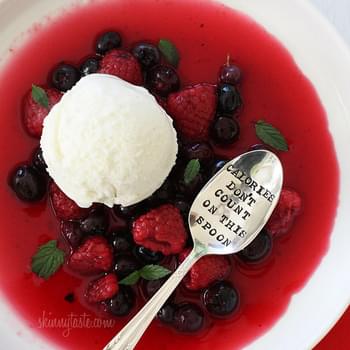 Raspberry-Blueberry Gazpacho with Fresh Mint
