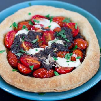 Tomato and Tapenade Tarts with Mascarpone Cheese