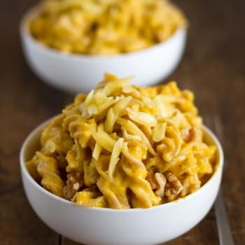 White Cheddar Mac N’ Cheese with Squash and Toasted Walnuts