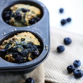 Whole Wheat Blueberry Muffins For Two