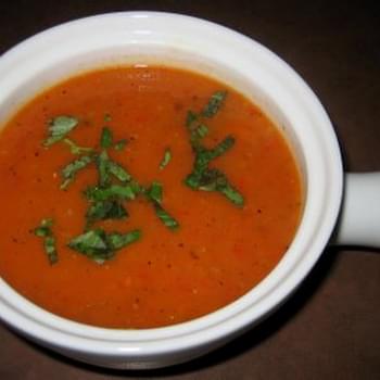 Roasted Red and Yellow Pepper Soup