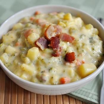 Loaded Broccoli Cheese and Bacon Soup