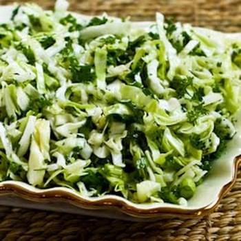 Val's Sweet Cabbage Slaw with Green Onion and Parsley