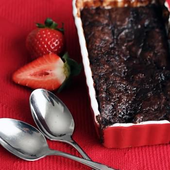 Warm Raspberry-Chocolate Pudding Cake