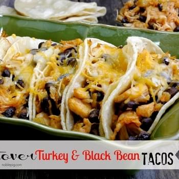 Leftover Turkey & Black Bean Tacos