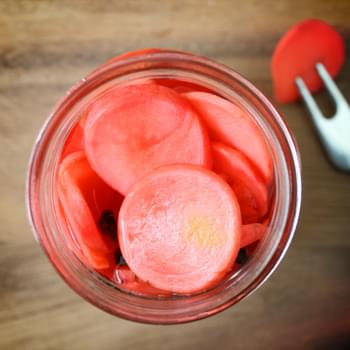 Pink Pickled Radishes (Umeboshi)