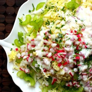 Napa Cabbage Salad with Buttermilk Dressing