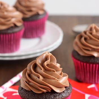 Devil’s Food Cupcakes with Nutella Buttercream